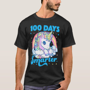 100 Days Smarter Unicorn Girls Teacher 100th Day O T-Shirt