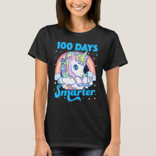 100 Days Smarter Unicorn Girls Teacher 100th Day O T-Shirt