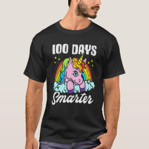 100 Days Smarter Unicorn Girls Teacher 100th Day o T-Shirt