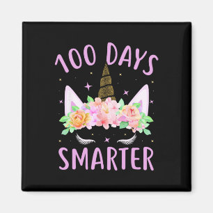 100 Days Smarter Unicorn Kids Costume 100th Day Of Magnet