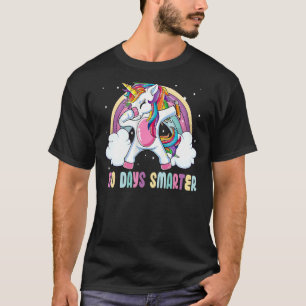 100 Days Smarter Unicorn Rainbow Happy 100th Day o T-Shirt