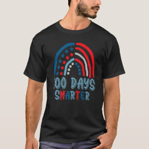 100 Days Smarter US Flag Rainbow Happy 100th Day O T-Shirt