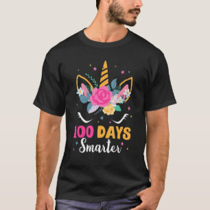 100 Days Smarter Women Girls Unicorn 100th Day of  T-Shirt