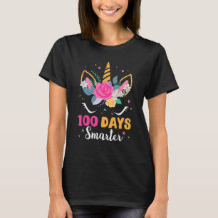 100 Days Smarter Women Girls Unicorn 100th Day of T-Shirt