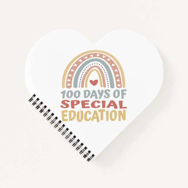 100 Days Special Education 100 Days of School Boho Notebook (Front)