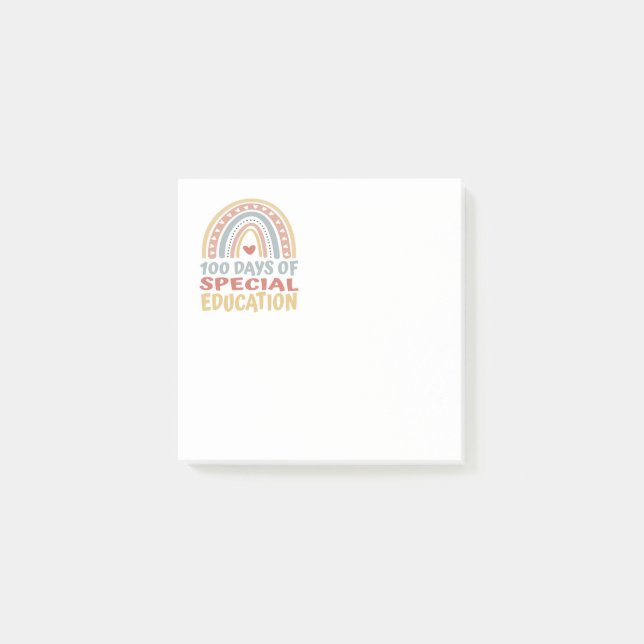 100 Days Special Education 100 Days of School Boho Post-it Notes (Front)