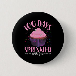 100 Days Sprinkled With Fun 100 Days Of School Cup 6 Cm Round Badge