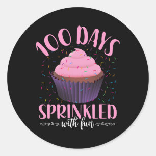 100 Days Sprinkled With Fun 100 Days Of School Cup Classic Round Sticker