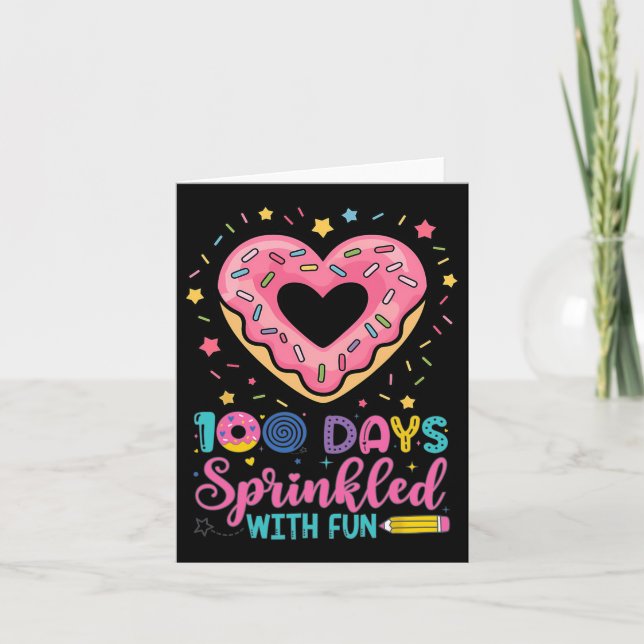 100 Days Sprinkled With Fun Cupcake 100th Day Of S Card (Front)