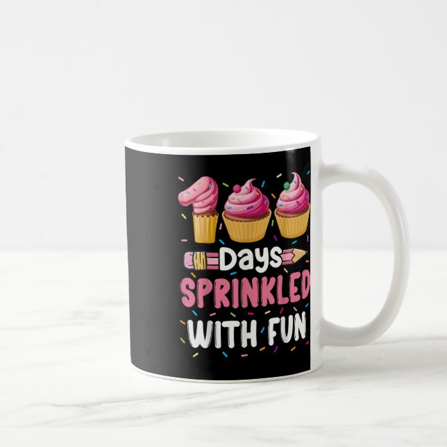 100 Days Sprinkled With Fun Cupcake 100th Day Of S Coffee Mug (Right)