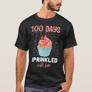 100 Days Sprinkled With Fun Cupcake 100th Day Of S T-Shirt