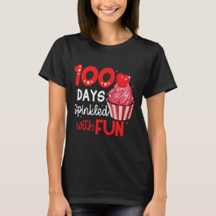 100 Days Sprinkled With Fun Cupcake 100th Day Of S T-Shirt