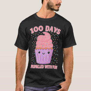100 Days Sprinkled With Fun Cupcake 100th Day Of S T-Shirt