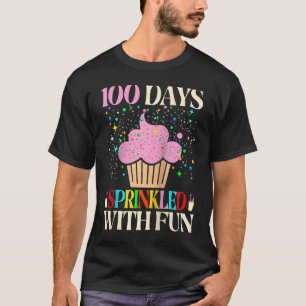 100 Days Sprinkled With Fun Cupcake 100th Day Of S T-Shirt