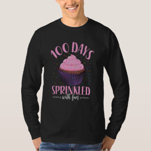 100 Days Sprinkled With Fun Cupcake 100th Day Of S T-Shirt