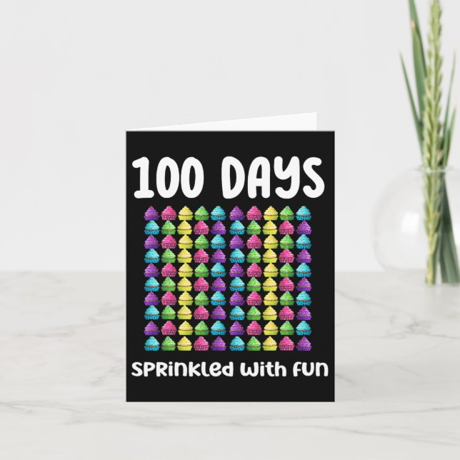 100 Days Sprinkled With Fun Cupcake Celebration Sc Card (Front)