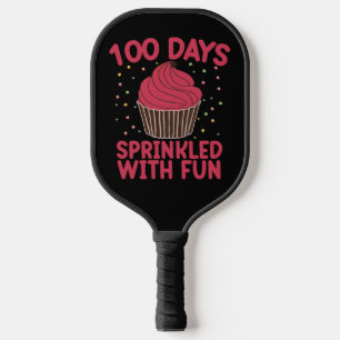 100 Days Sprinkled With Fun Cupcake School Girl Pickleball Paddle