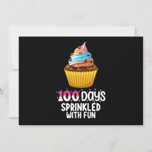 100 Days Sprinkled With Fun Cupcake School Teacher Invitation