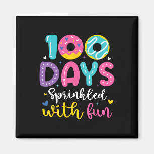 100 Days Sprinkled With Fun Doughnut 100th Day Of Magnet