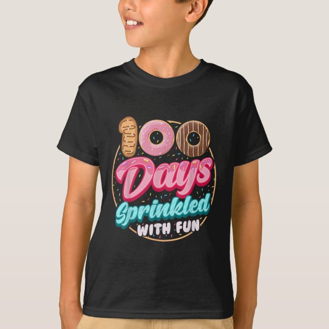 100 Days Sprinkled With Fun Doughnuts 100th Day Of T-Shirt (Front)