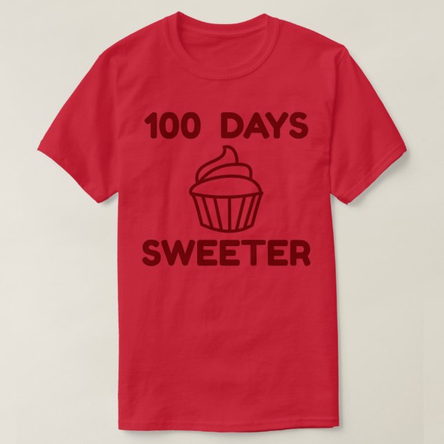 100 Days Sweeter 100 Days Of School 6 T-Shirt (Design Front)