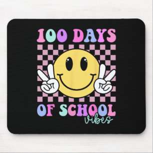 100 Days Vibes Smile Teacher Boy Girl 100th Day Of Mouse Mat