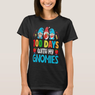 100 Days With My Gnomies 100 Days Of School Studen T-Shirt