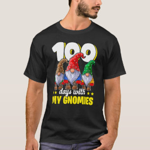 100 Days With My Gnomies Happy 100th Day Of School T-Shirt
