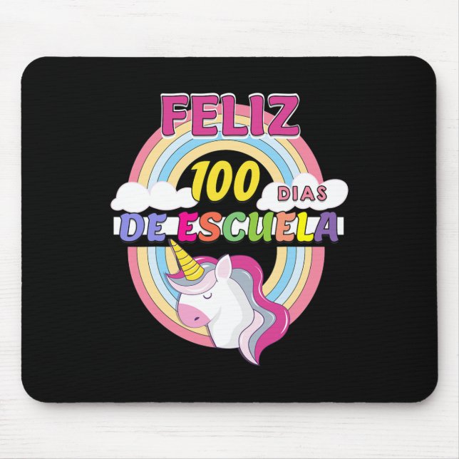 100 Dias De Escuela 100 Days Of School  Mouse Mat (Front)