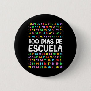100 Dias De Escuela Spanish Teacher  6 Cm Round Badge