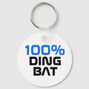 100% dingbat key ring