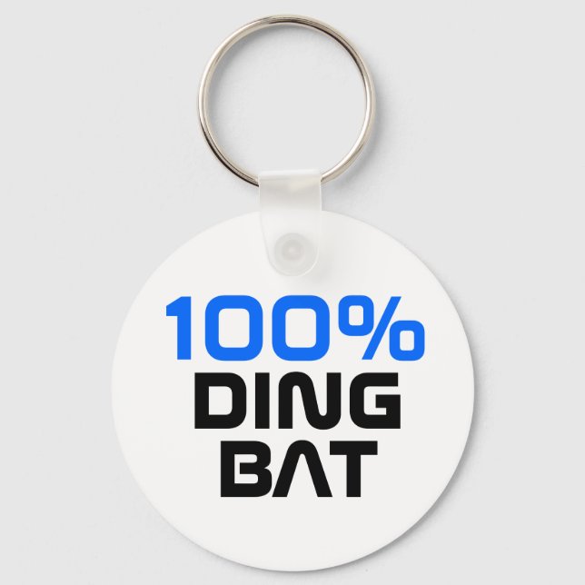100% dingbat key ring (Front)
