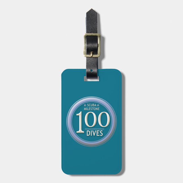 100 Dives Luggage Tag (Front Vertical)
