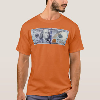 100 Dollar Bill Double Sided Men Boys Gifts Costum T-Shirt