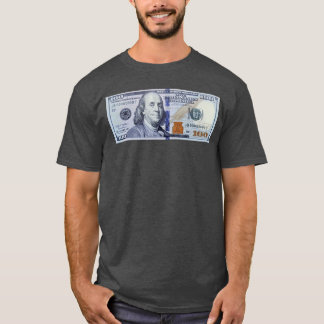100 Dollar Bill Double Sided Men Boys Gifts Costum T-Shirt