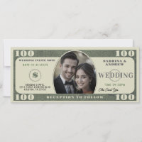 100 Dollar Bill Photo Wedding