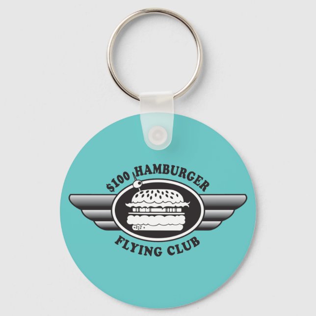 100 Dollar Hamburger - Flying Club Key Ring (Front)