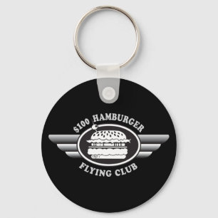 100 Dollar Hamburger - Flying Club Key Ring
