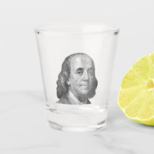 100 dollars, Benjamin Franklin Shot Glass