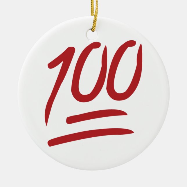 100 - Emoji Ceramic Tree Decoration (Front)
