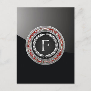 [100] “F” Silver Vintage Monogram Postcard