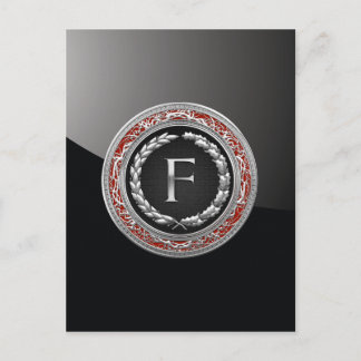 [100] “F” Silver Vintage Monogram Postcard