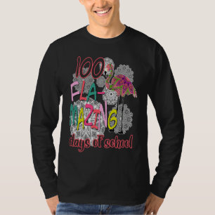 100 Fla mazing Days Of School 100th Day Flamingo T-Shirt