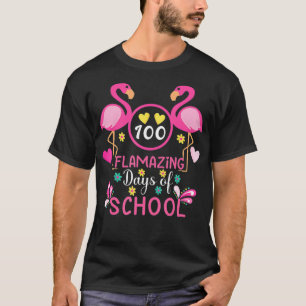 100 Flamazing Days of School Flamingo 100th Day Te T-Shirt