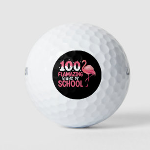 100 Flamazing Days of School Flamingo Teacher Golf Balls