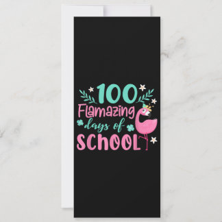 100 Flamazing Days Of School | Funny Flamingo Invitation