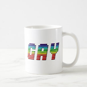 100% Gay Rainbow Typography Gay Pride Coffee Mug