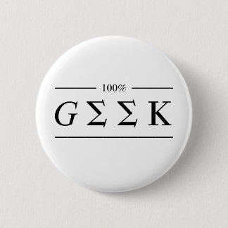 100% geek button badge
