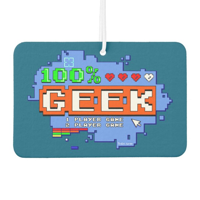 100% Geek Car Air Freshener (Front)