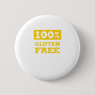 100% Gluten Free 6 Cm Round Badge